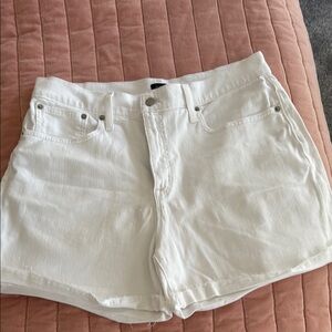 J Crew Women's White Denim Shorts